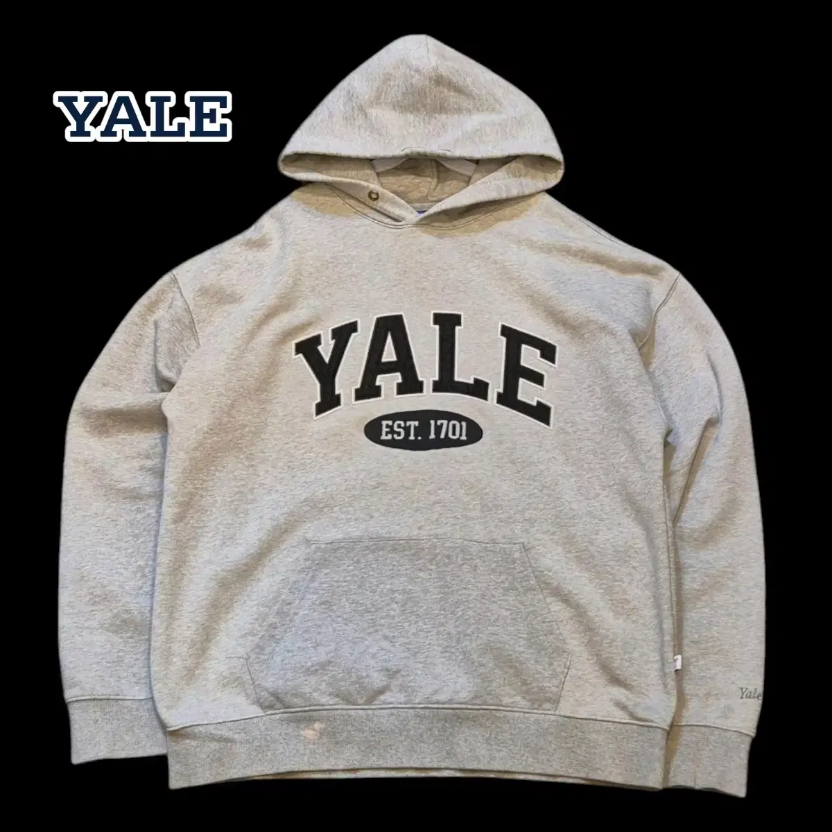 (L)YALE 그레이 후드